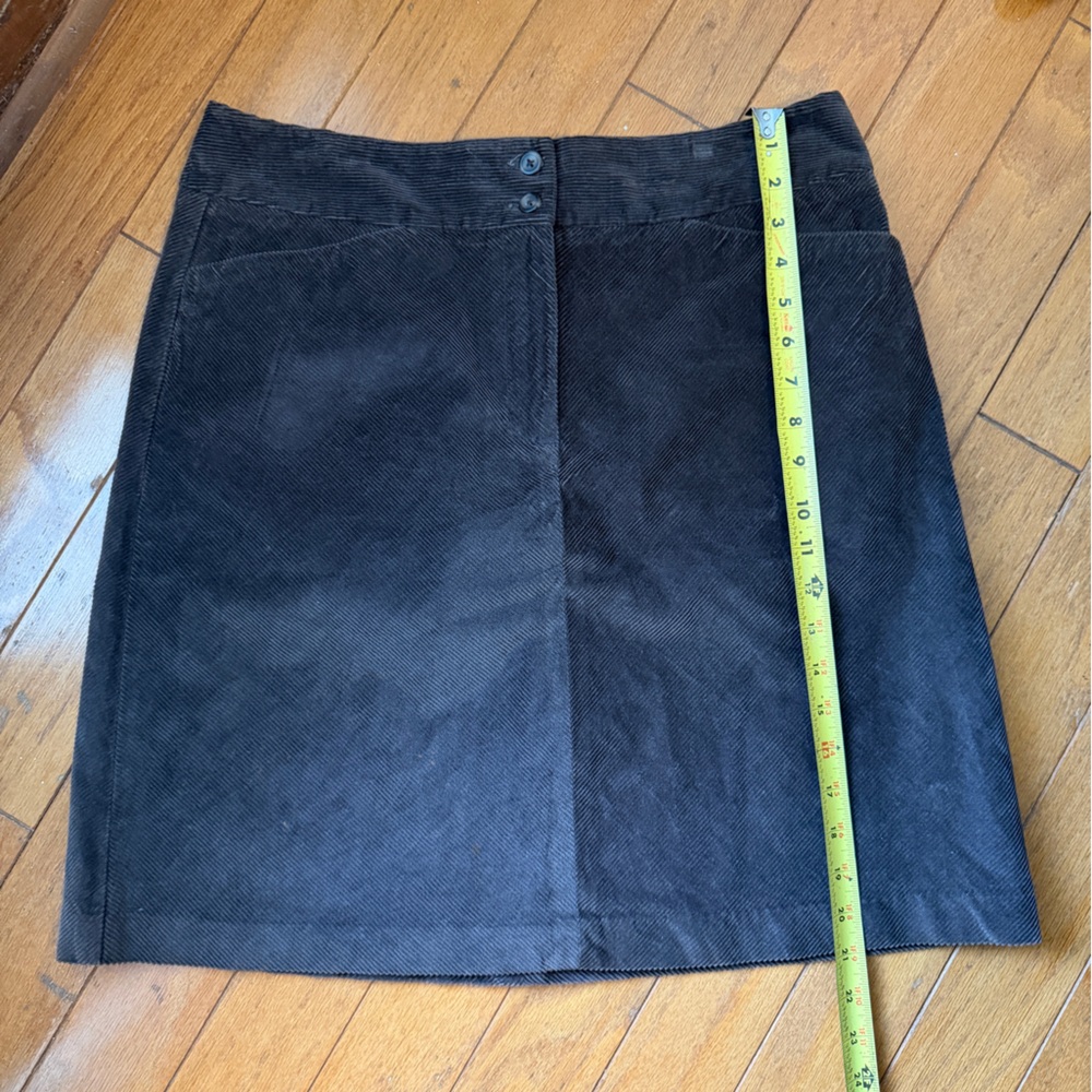 Talbots Brown Corduroy Pencil Skirt Women’s Size 12 Stretch Preppy Capsule - Picture 4 of 6